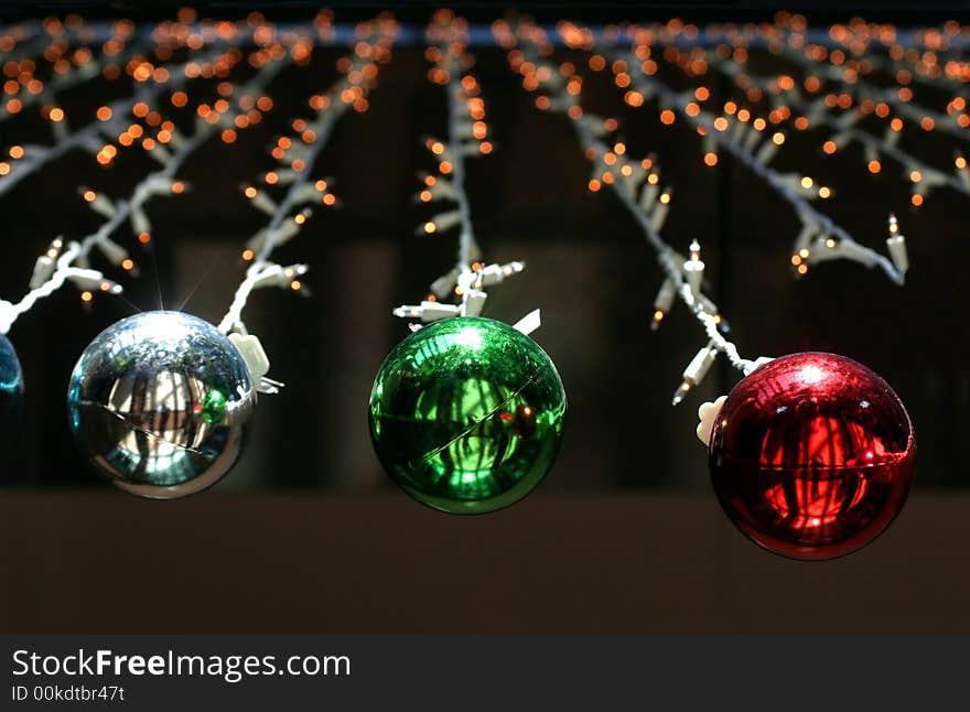 Christmas ornaments on black background. Christmas ornaments on black background