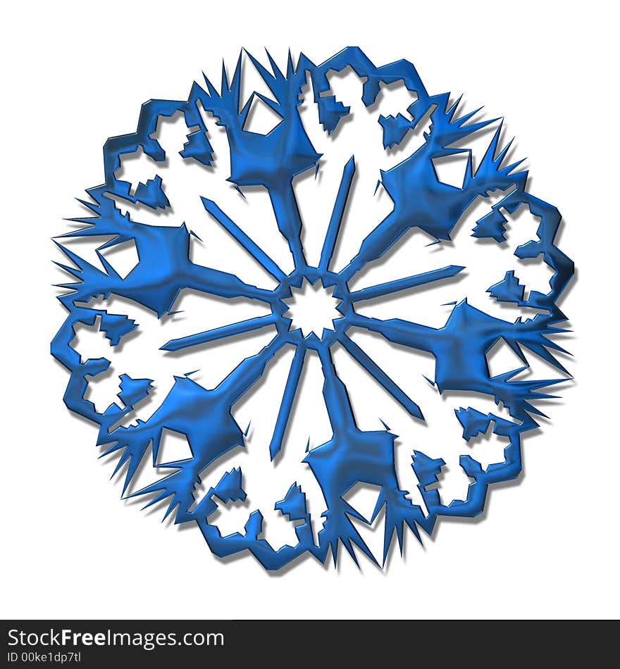 Snowflake illustration isolated over white