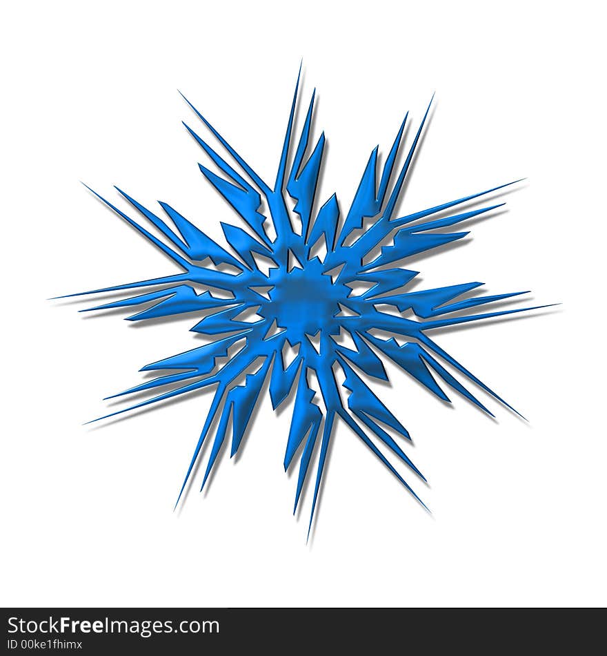 Snowflake illustration isolated over white