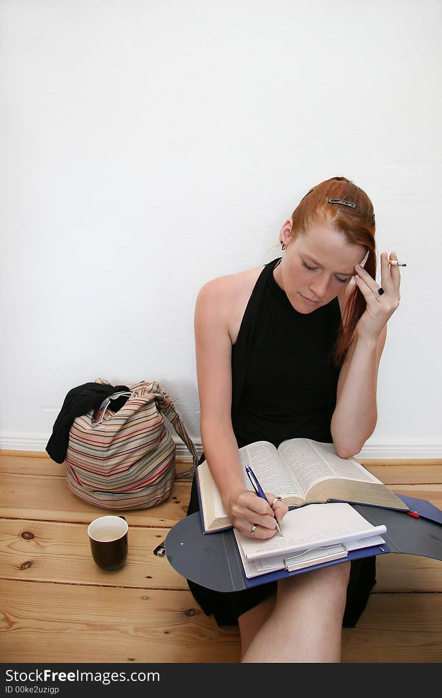 Student Smoking And Preparing