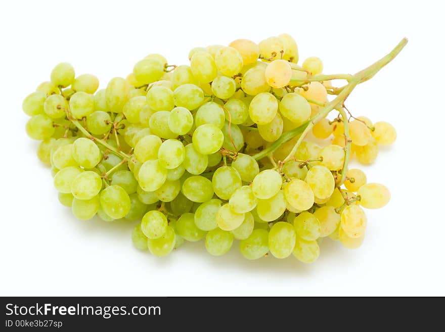 Cluster of a grapes on a white isolated background