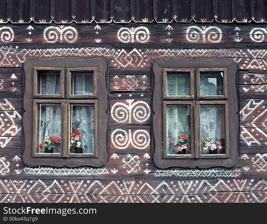 Wood cottage, Cicmany, Slovakia, Europe