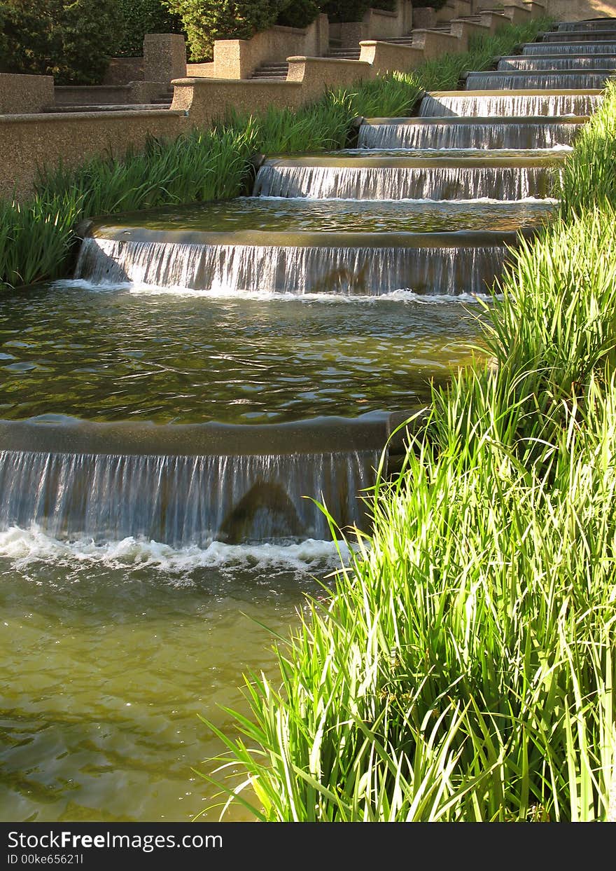 Photo of waterfall in Meridian Hill Park in northwest Washington D.C. This park is an example of neoclassicist park design and has some of the most beautiful architecture in the city. Photo of waterfall in Meridian Hill Park in northwest Washington D.C. This park is an example of neoclassicist park design and has some of the most beautiful architecture in the city.