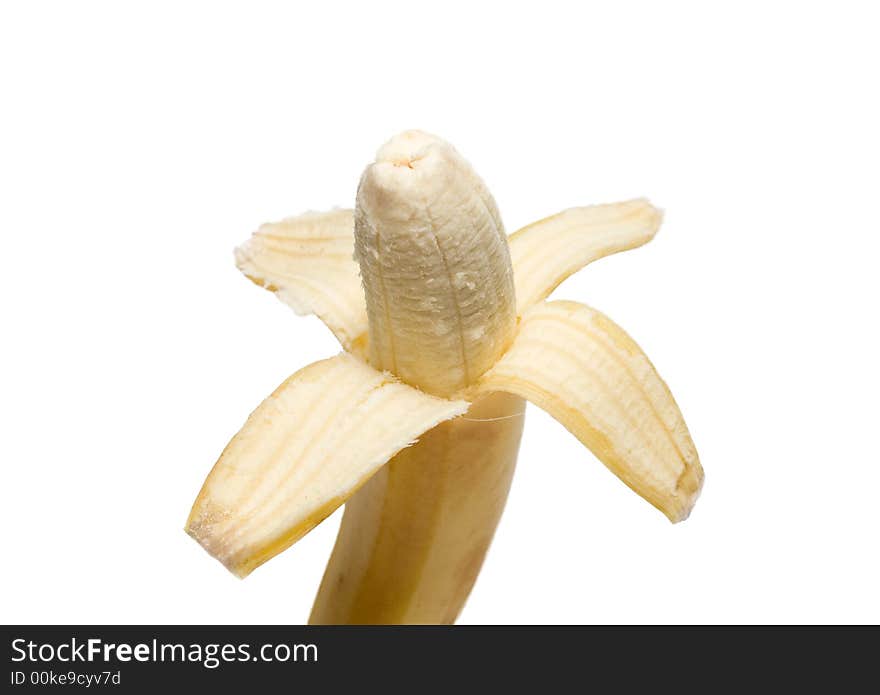 Opened Banana Isolated