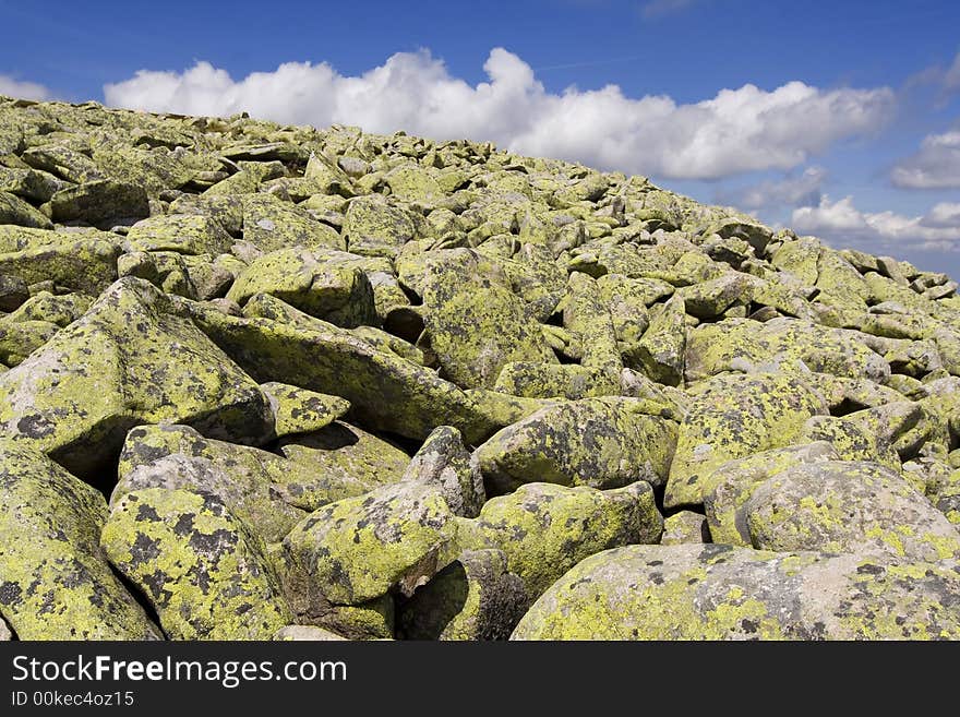 The stone field in mountain