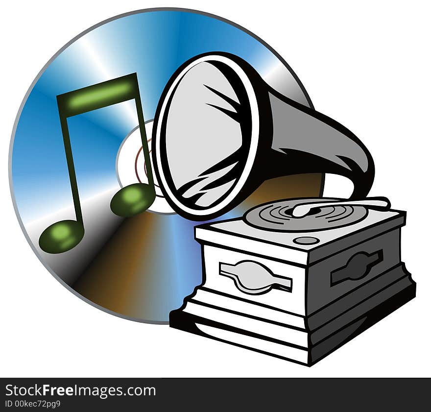 Phonograph with cd