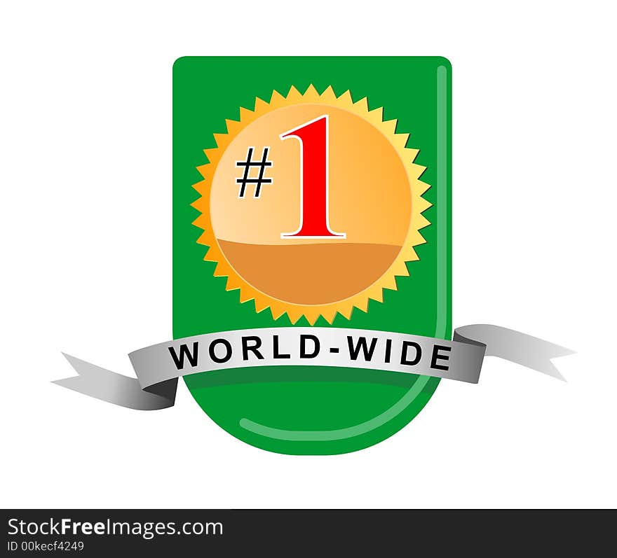 Vector art of a seal with Number one worldwide