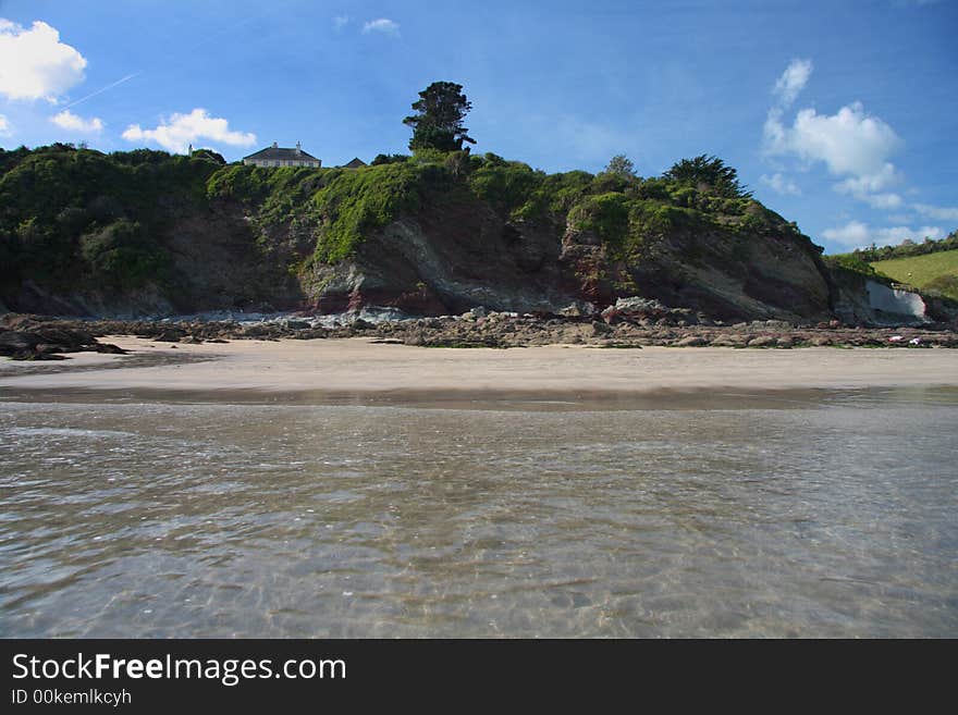 Sandy beach in Cornwall