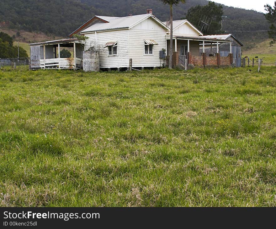 Rural scene of a run-down farmhouse. Rural scene of a run-down farmhouse