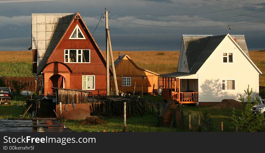 Country Cottage At A Dawn