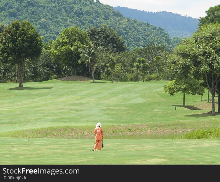 Caddie On The Fairway