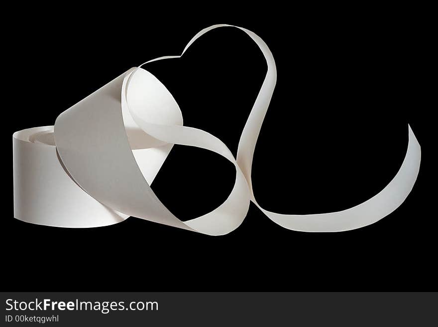 Paper tape on a black background