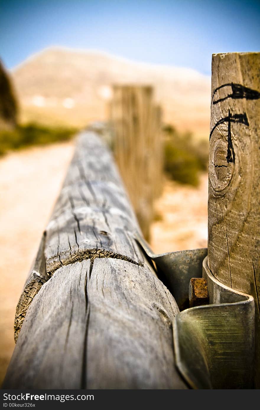 A not very strong fence against intruders. A not very strong fence against intruders.