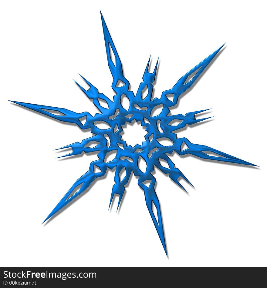 Unique, unusual 3d snowflake illustration series - look more in my portfolio