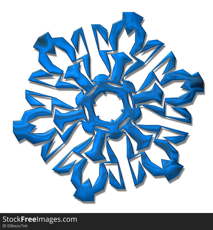 Unique, unusual 3d snowflake illustration series - look more in my portfolio