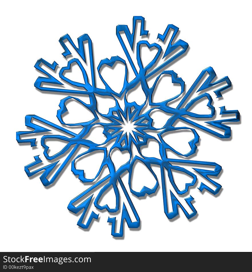 Unique, unusual 3d snowflake illustration series - look more in my portfolio