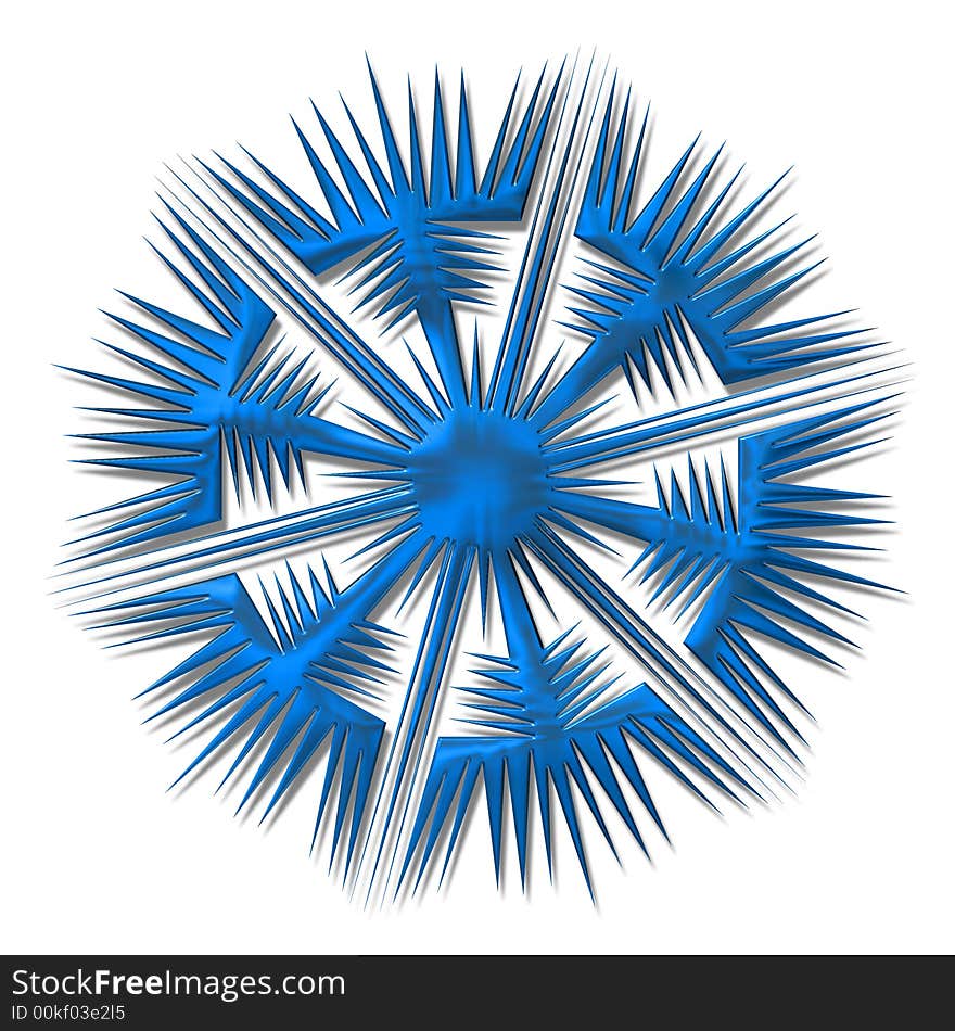 Unique, unusual 3d snowflake illustration series - look more in my portfolio