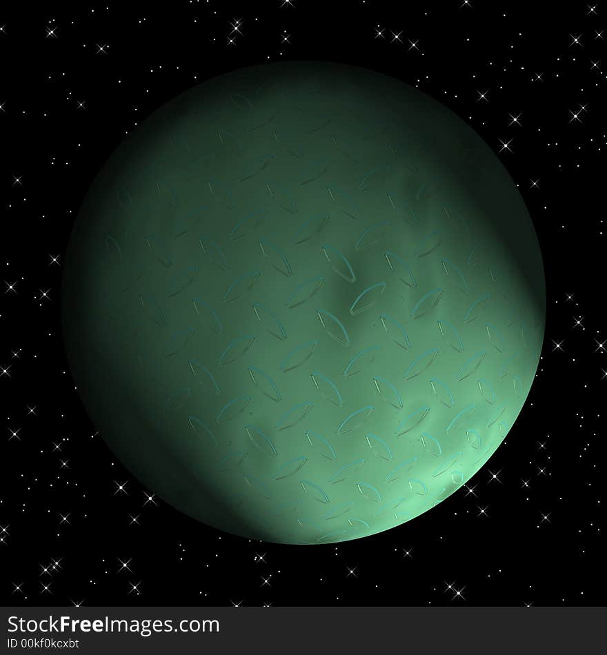 Green Diamond Planet with Stars