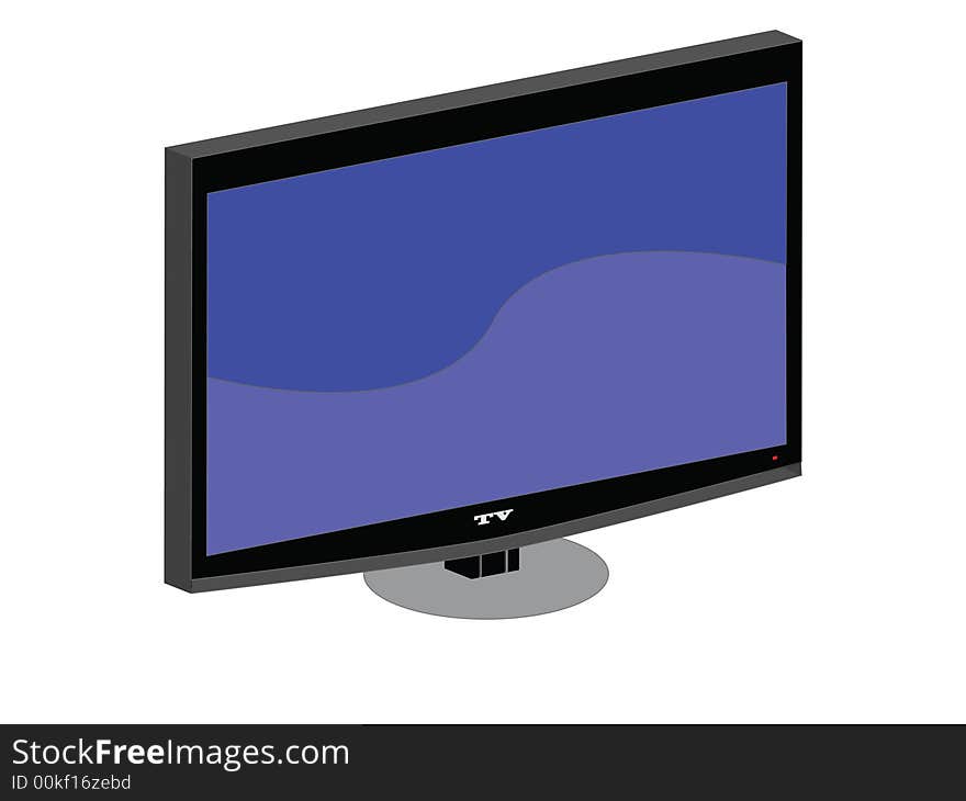 A vector representing a plasma TV