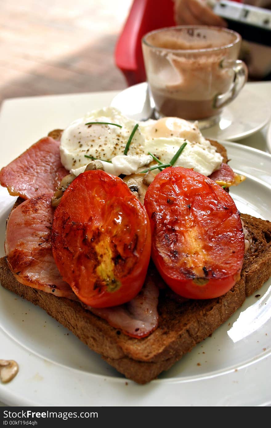 Stock photo of western breakfast and coffee. Stock photo of western breakfast and coffee