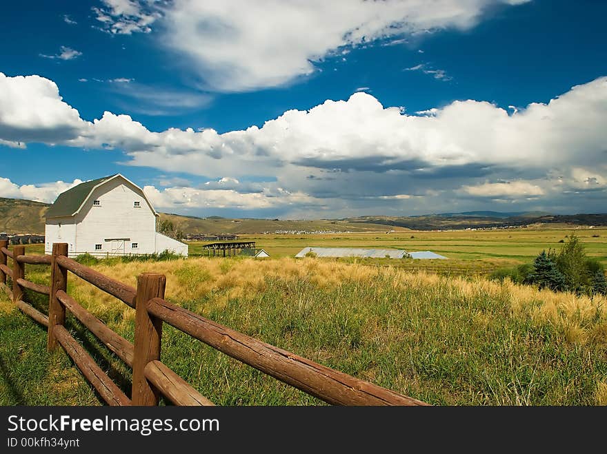 A small white house in the field in Park City, Utah. A small white house in the field in Park City, Utah