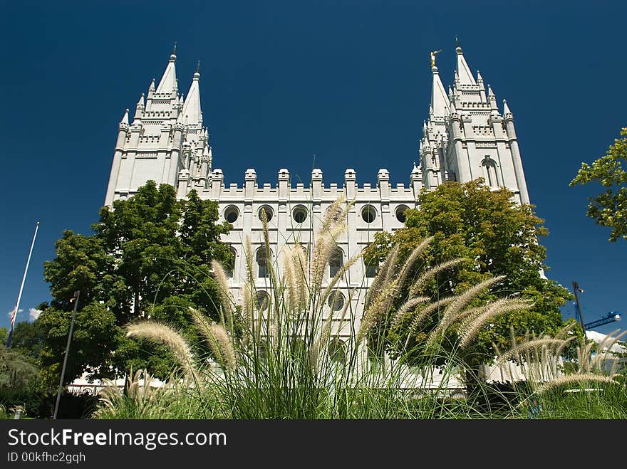 A mormon church in Slat Lake City, Utah. A mormon church in Slat Lake City, Utah