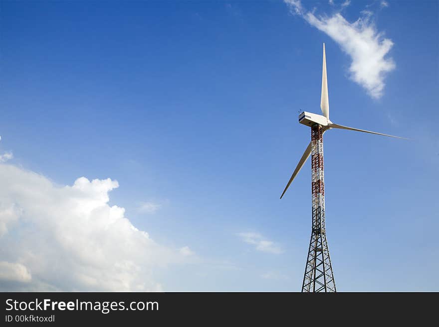 Environmental conservation: wind turbines in the field