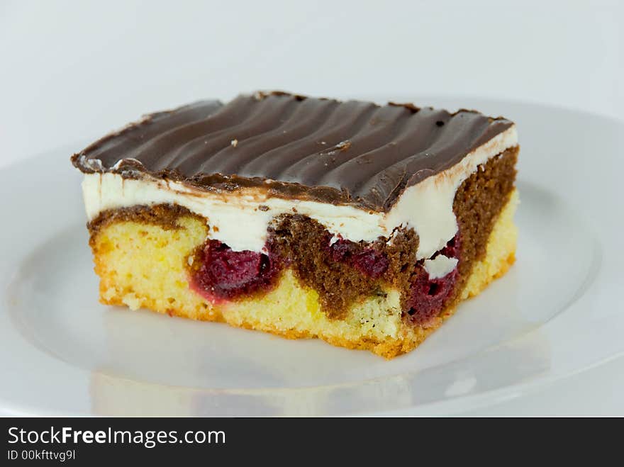 Chocolate Cake With Cherry And