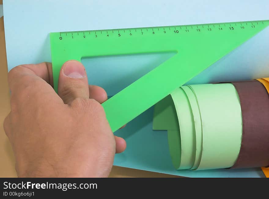 Rolls of a multi-coloured paper. Rolls of a multi-coloured paper