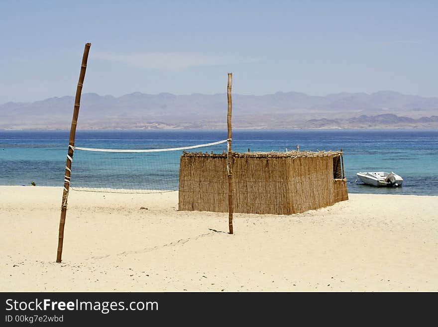 Reed Hut On Beach