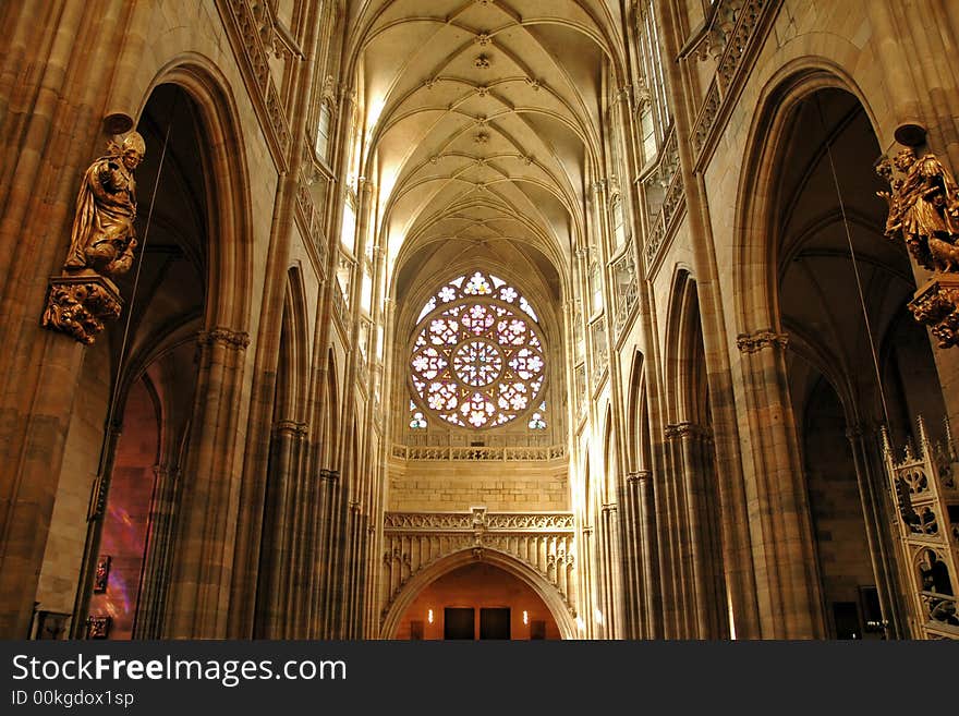 Interior of roman catholic cathedral church. Interior of roman catholic cathedral church