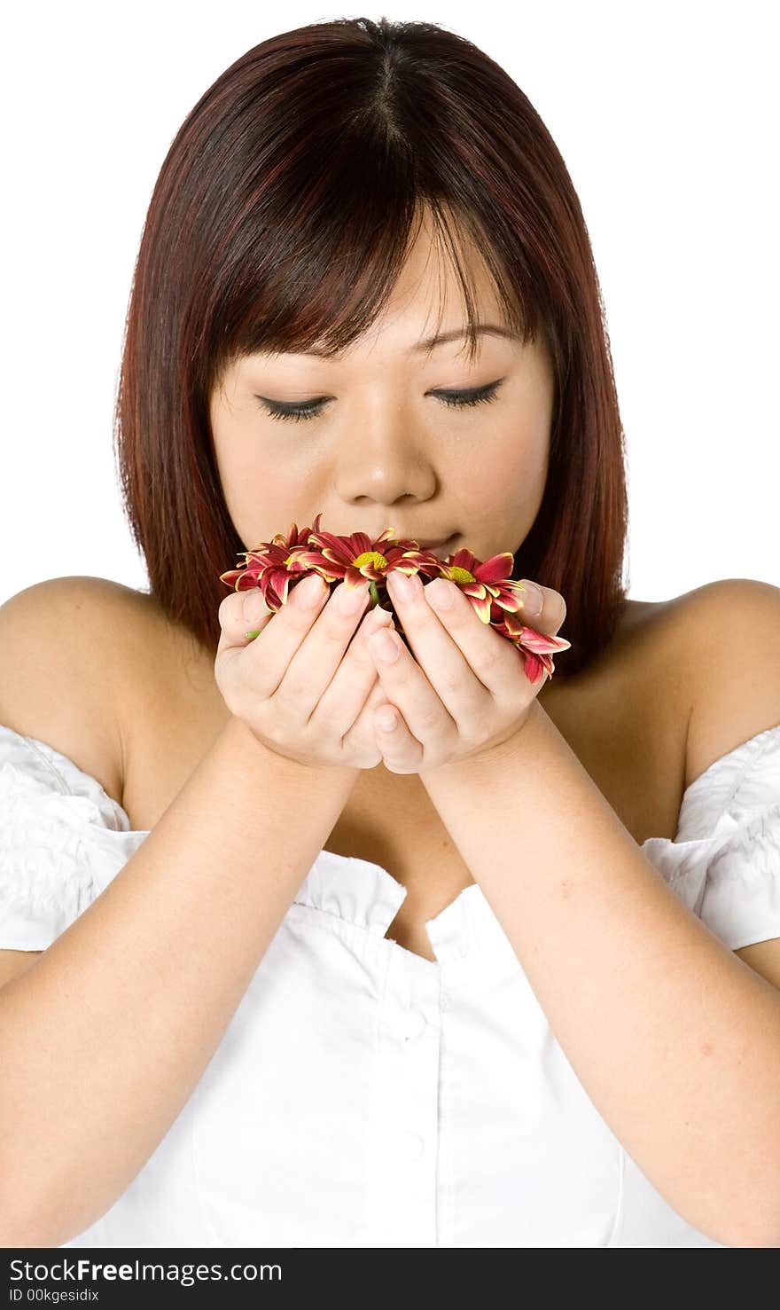 Woman And Flower