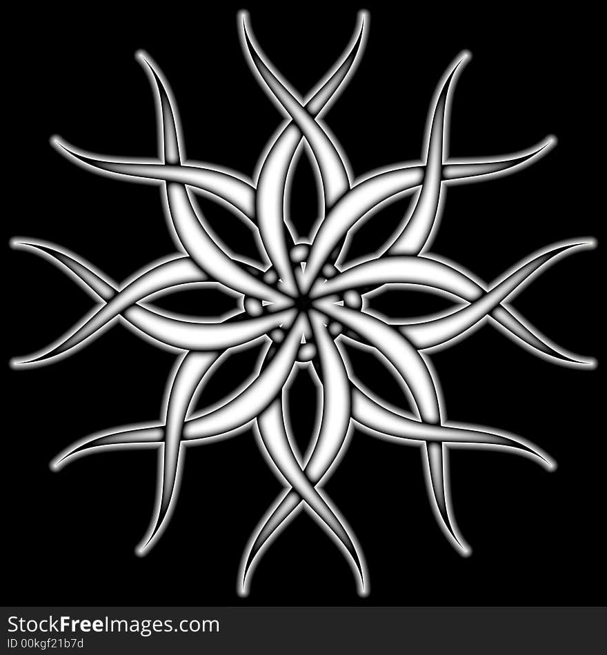 Design black ornament black and white composition