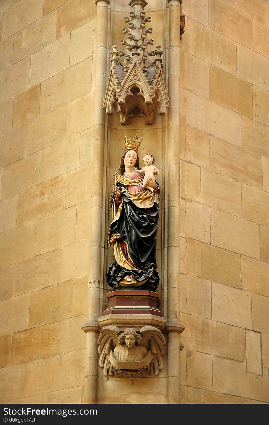 The Blessed Virgin Mary marble statue