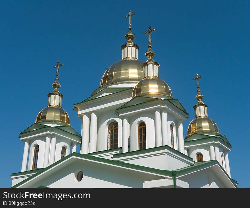 Crosses And Domes Of Church