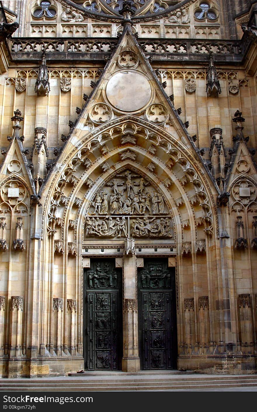 St. Vitus' Cathedral in Prague - detail of front door