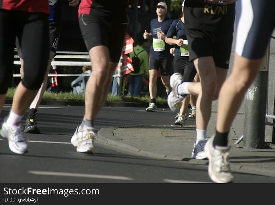 Runners at a marathon event