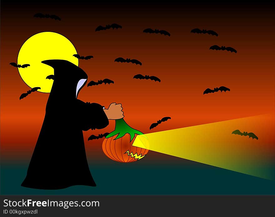 Picture illustrating halloween celebration and its symbols. Picture illustrating halloween celebration and its symbols