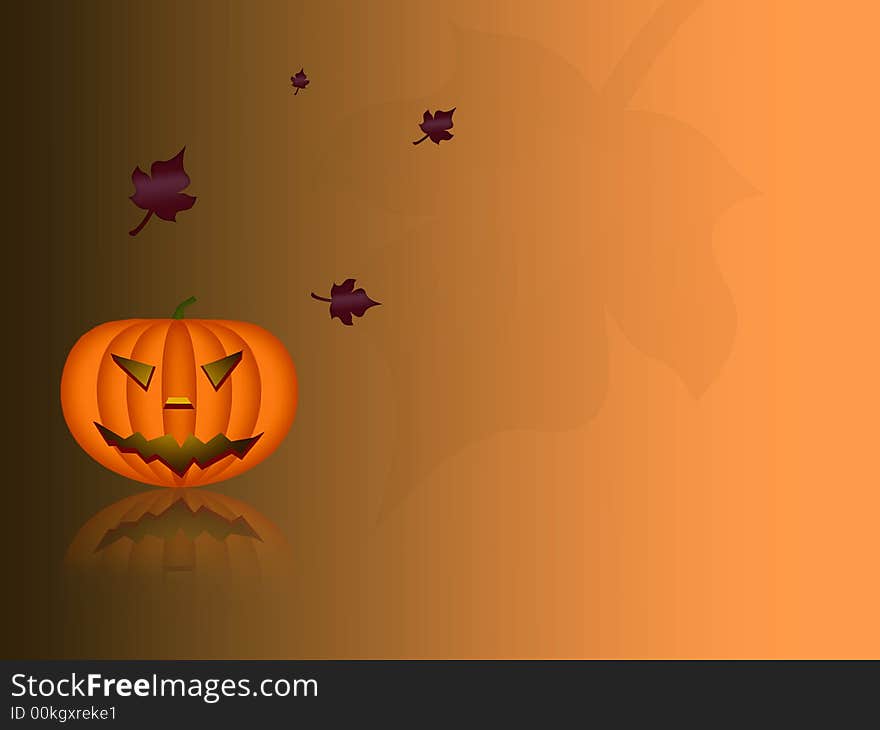 Haloween theme wallpaper with pumpkin and leafs. Haloween theme wallpaper with pumpkin and leafs