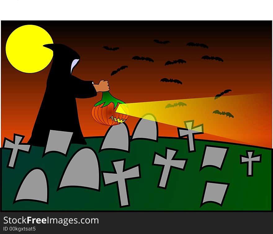 Picture illustrating halloween celebration and its symbols. Picture illustrating halloween celebration and its symbols