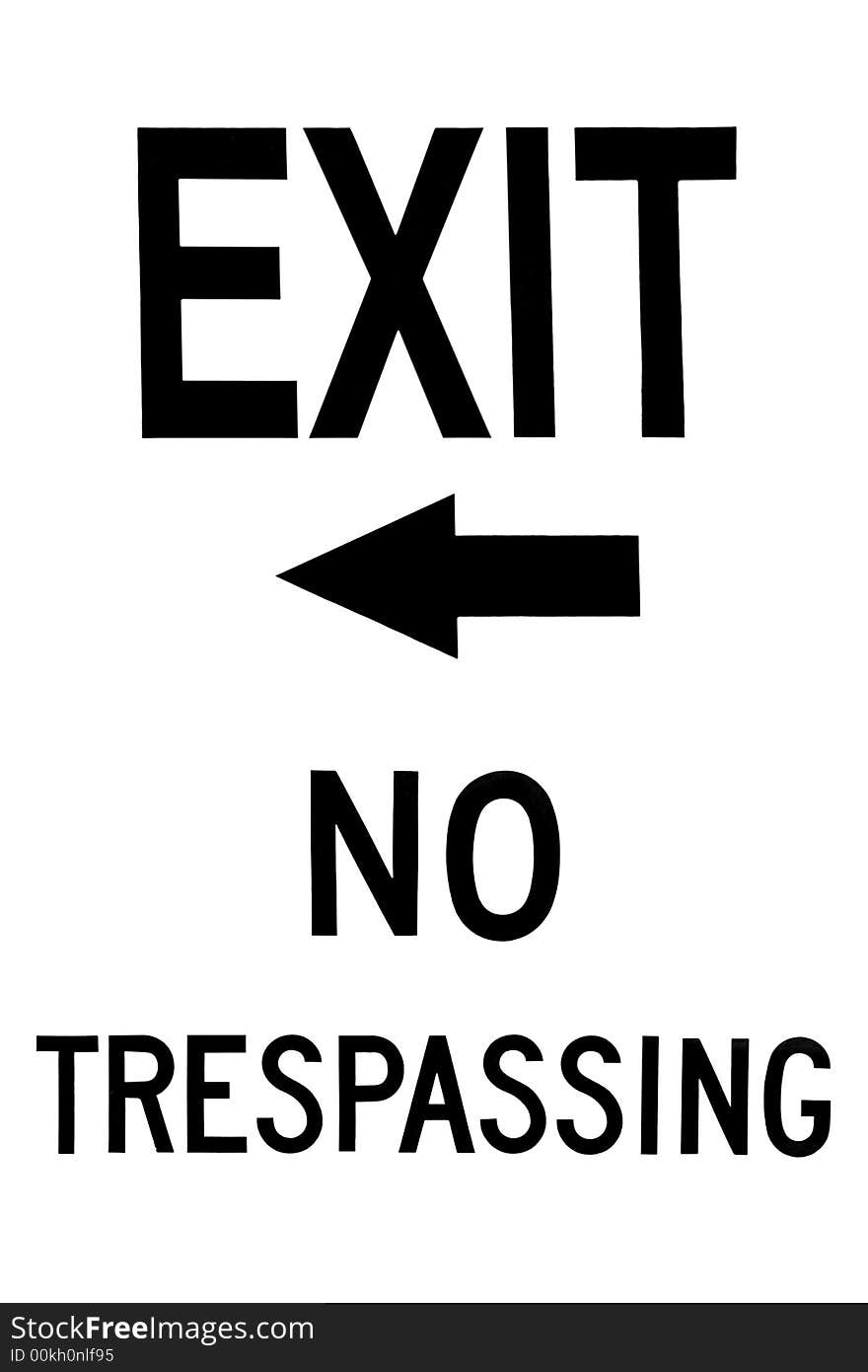 Exit No Trespassing Sign