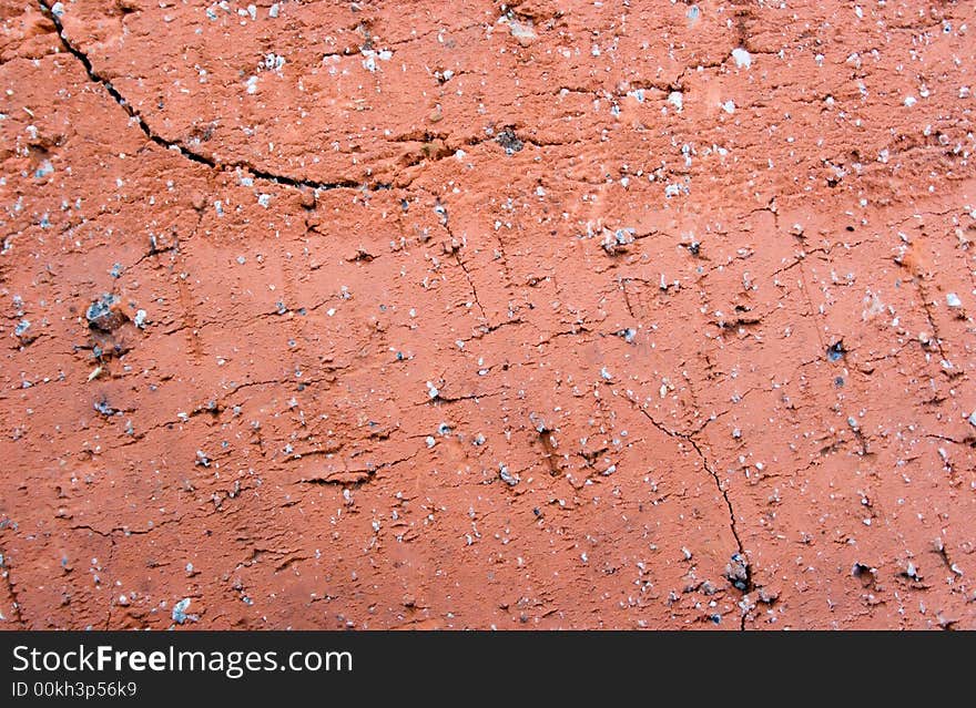 Structure of a red ceramic brick by close consideration. Structure of a red ceramic brick by close consideration