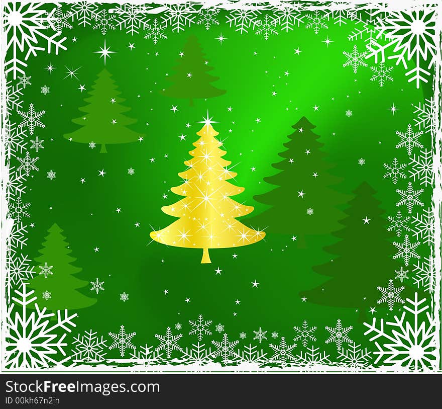 Abstract  winter christmas background - vector. Abstract  winter christmas background - vector