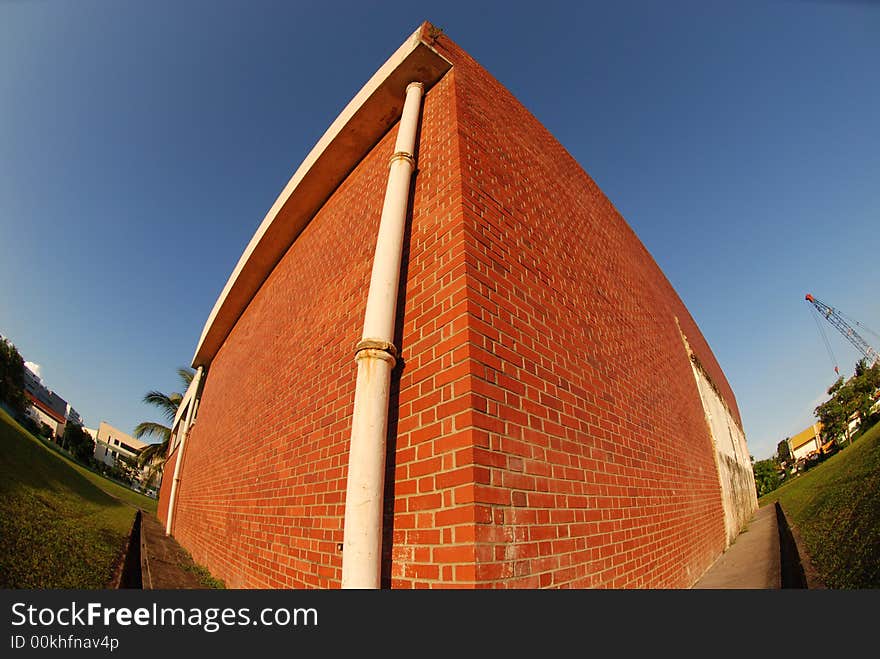 Red brick building in the city