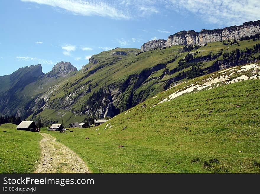 In the middle of Alps