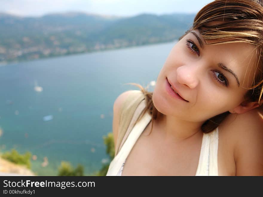 Young woman portrait, close-up