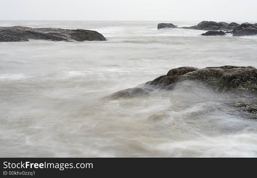 The rock on the sea