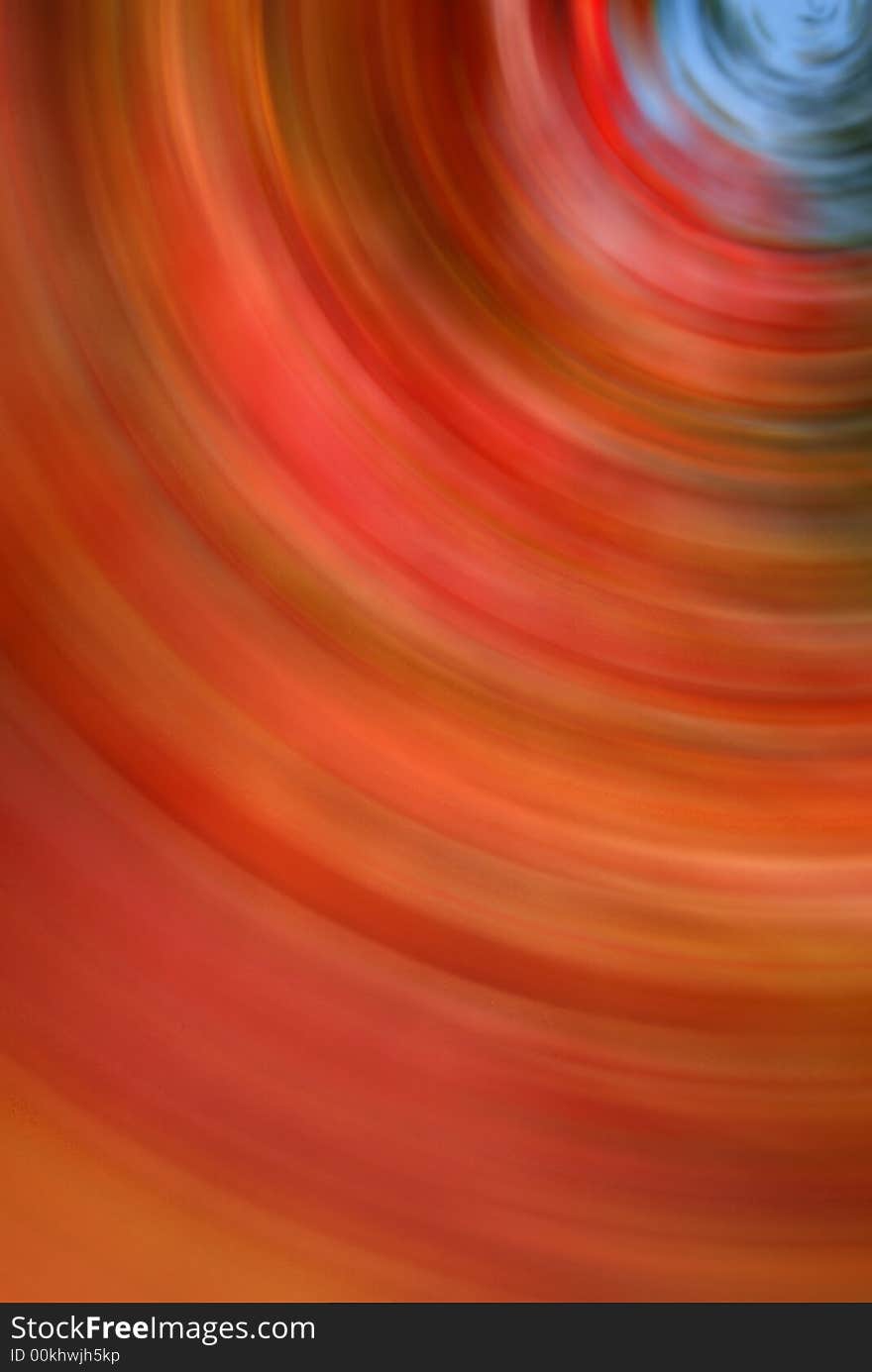 Abstract spiral composition of orange and red, blue colors. Abstract spiral composition of orange and red, blue colors