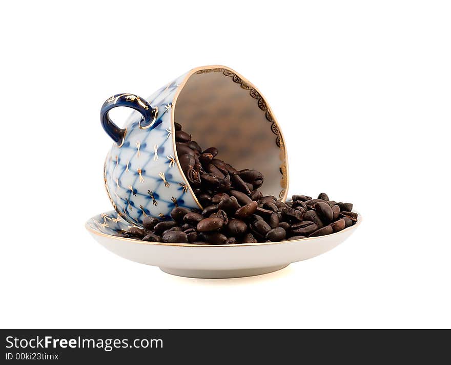 Cup and Coffee beans