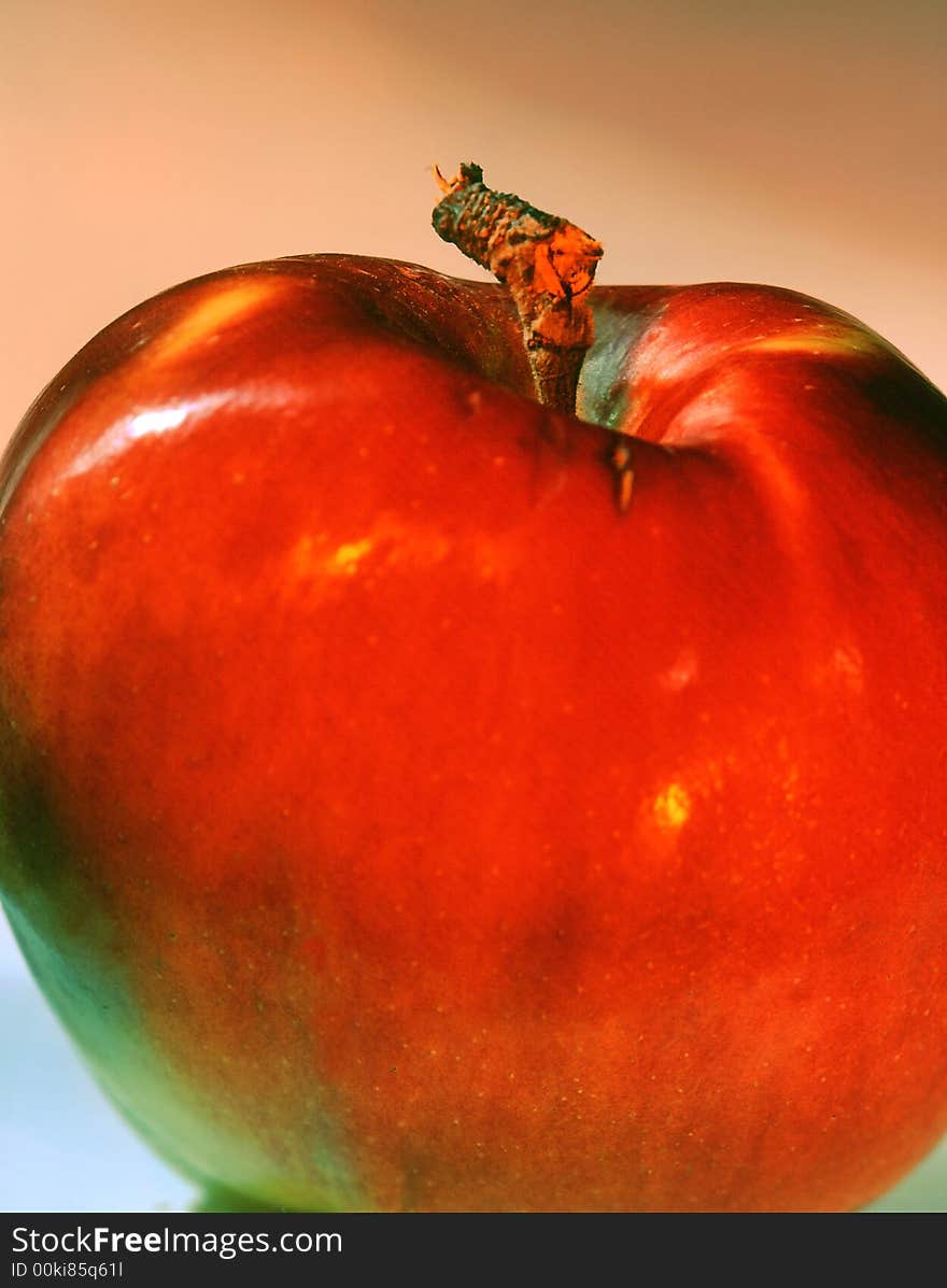 Apple on a white background